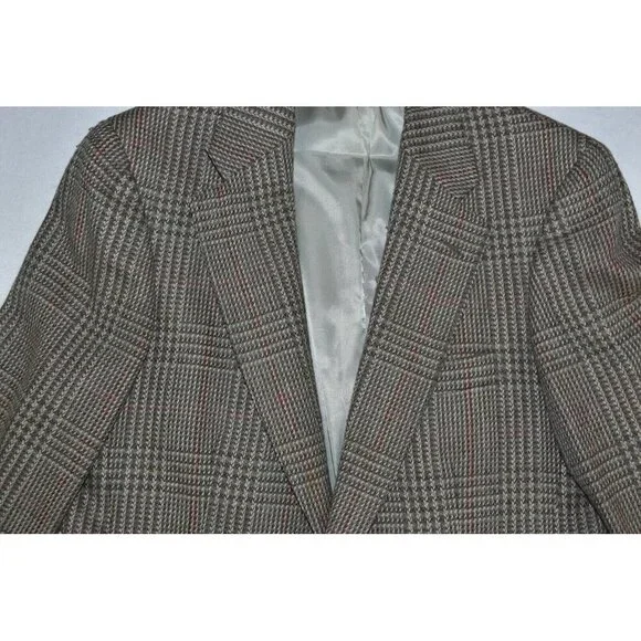 Kilgour French Stanbury Men's Sport Jacket Size 38R Tweed Blazer Wool Brown Coat - Picture 3 of 16